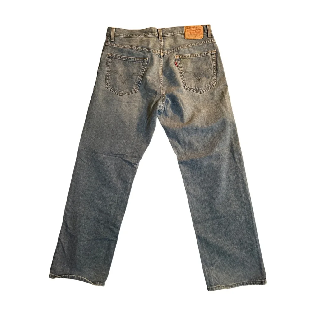 Levis 559 Relaxed Straight Jeans Mens 34x32 Blue Red Tab Y2K Denim
